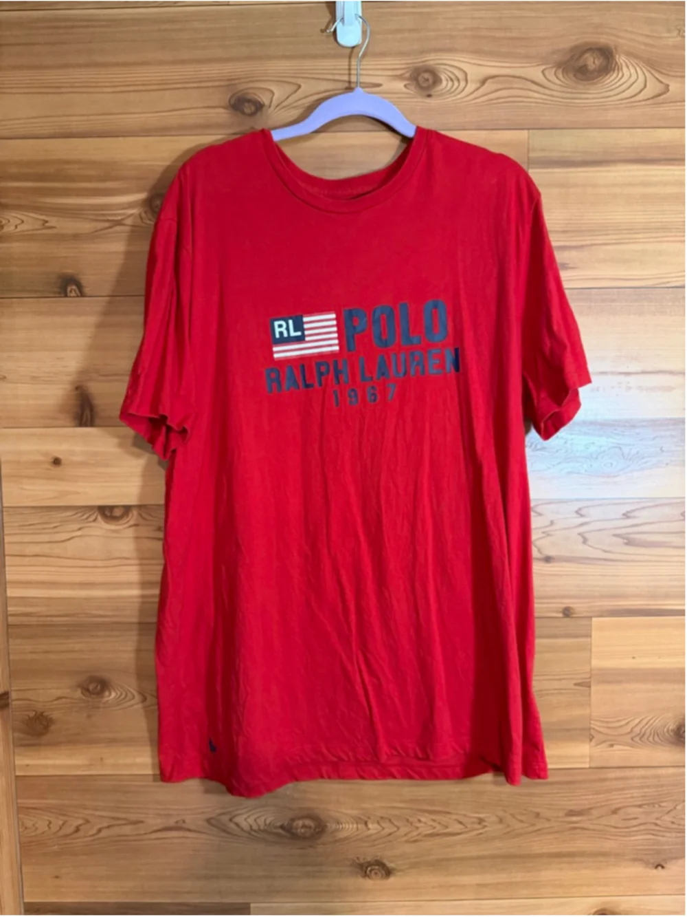 Polo Ralph Lauren mens red graphic logo cotton Tshirt size XL
